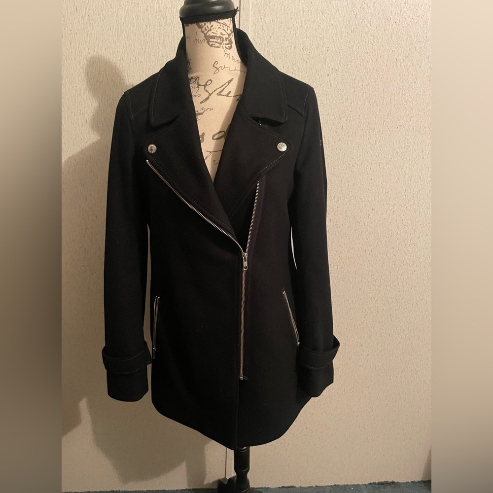 Women’s true religion wool coat. Sz M